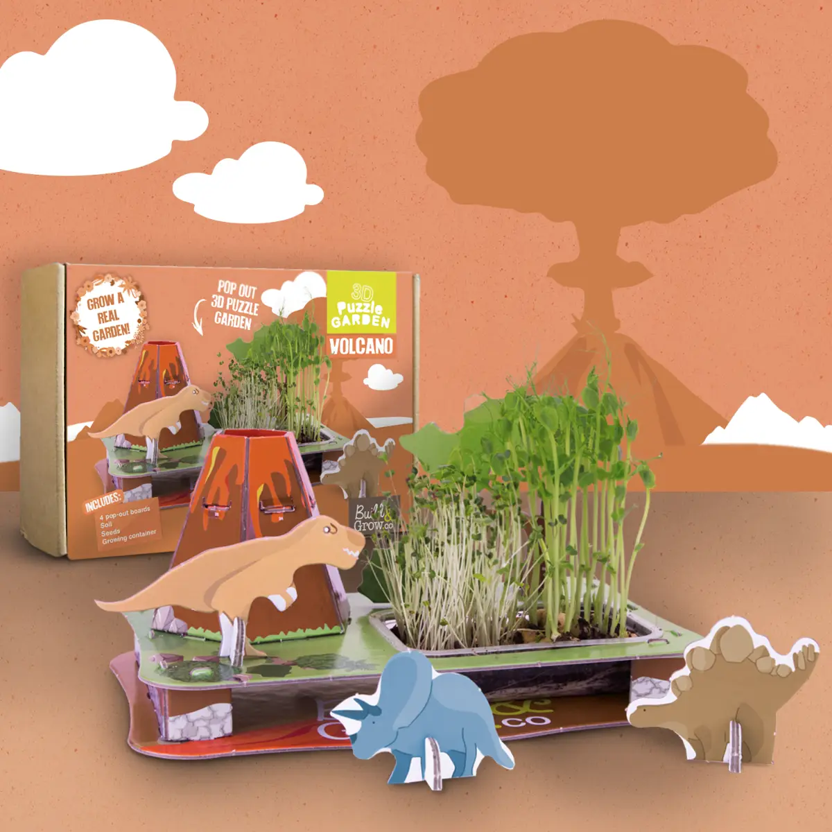 Interactive 3D Puzzle Garden - Volcano - Eco Puzzle 1 Interactive 3D Puzzle Garden - Volcano - Eco Puzzle