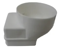 White 60mm Square Adapter For Gutter Mate