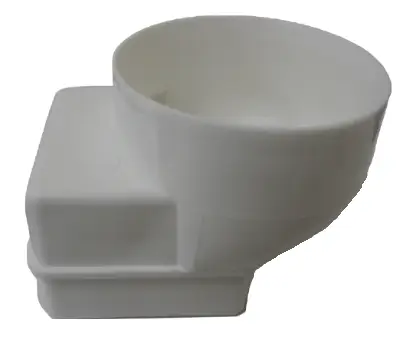 White 60mm Square Adapter For Gutter Mate 1 White 60mm Square Adapter For Gutter Mate