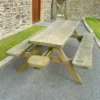 Douglas Fir Whole Tree Picnic Bench