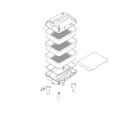 Black Tiger Wormery - 3 Tray 14 Black Tiger Wormery - 3 Tray -Gun Garden Shop wormery assembly copy 2 jpg